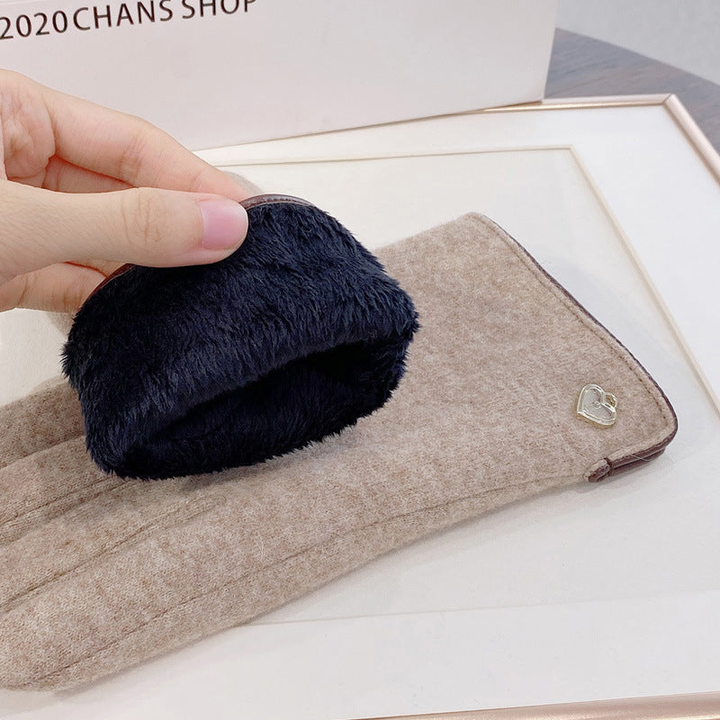 Touchable Screen Warm Plush Gloves