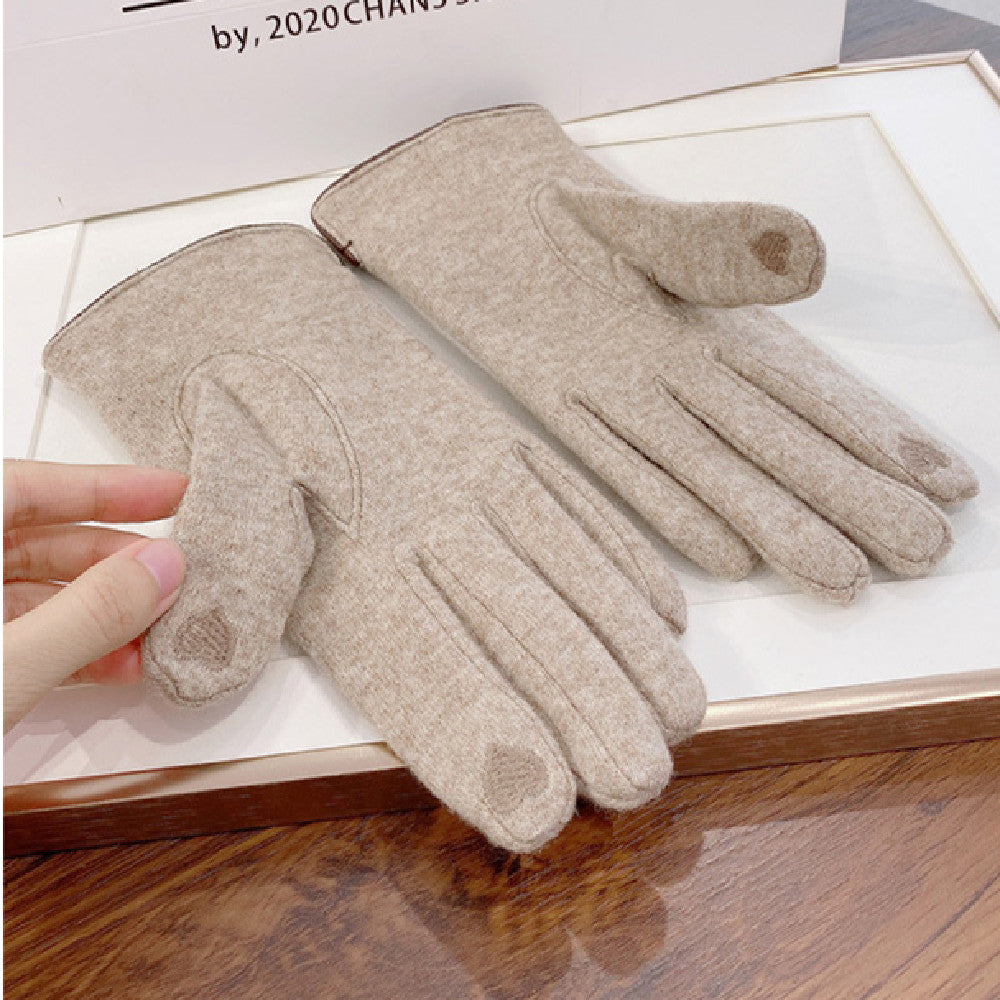 Touchable Screen Warm Plush Gloves