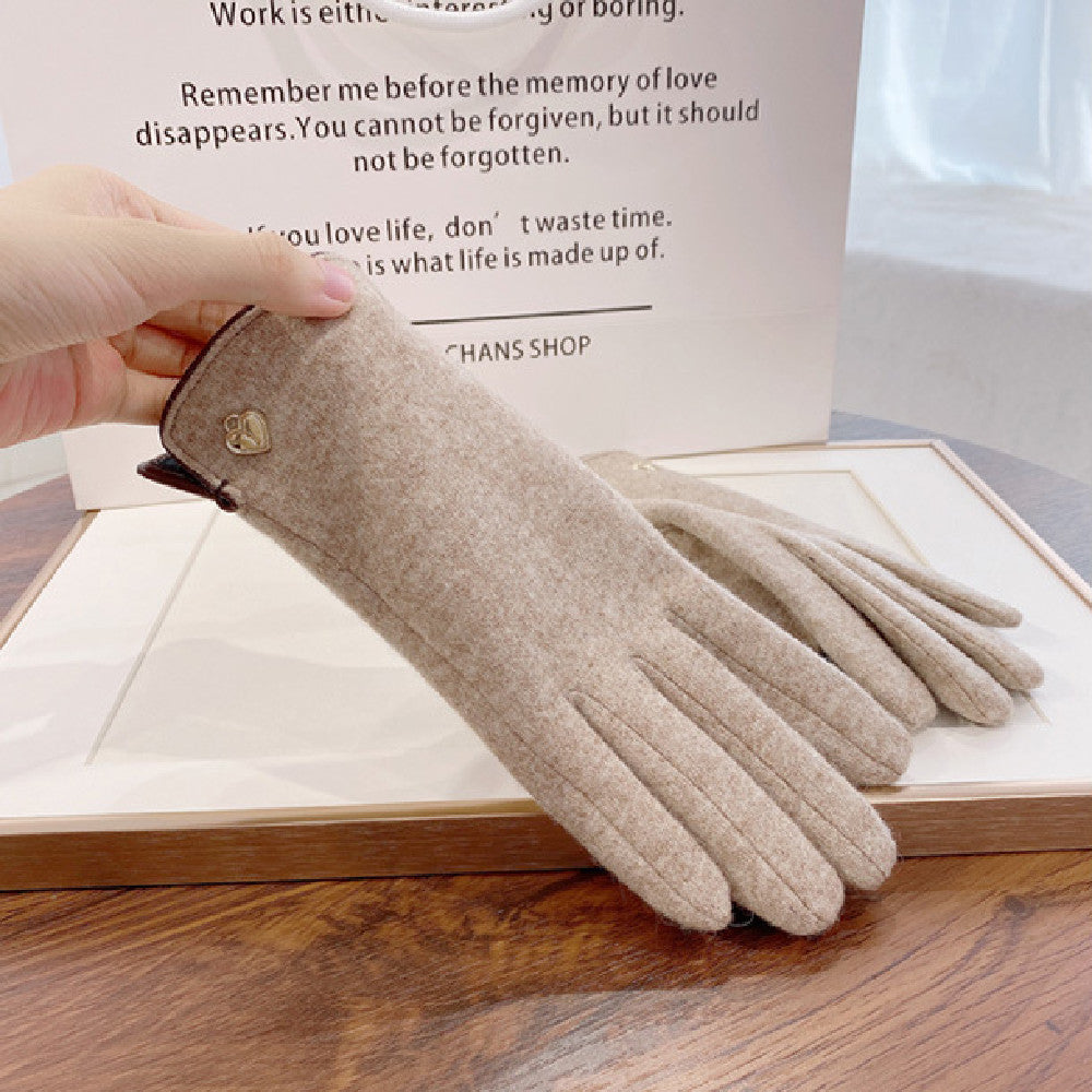 Touchable Screen Warm Plush Gloves