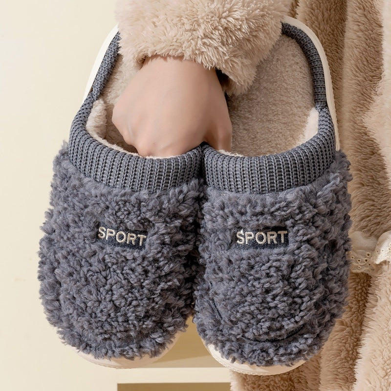 Plush Warm Non-slip Cotton Slippers