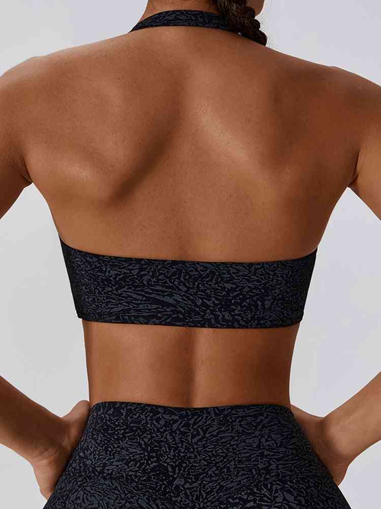 Halter Neck Sleeveless Sports Bra