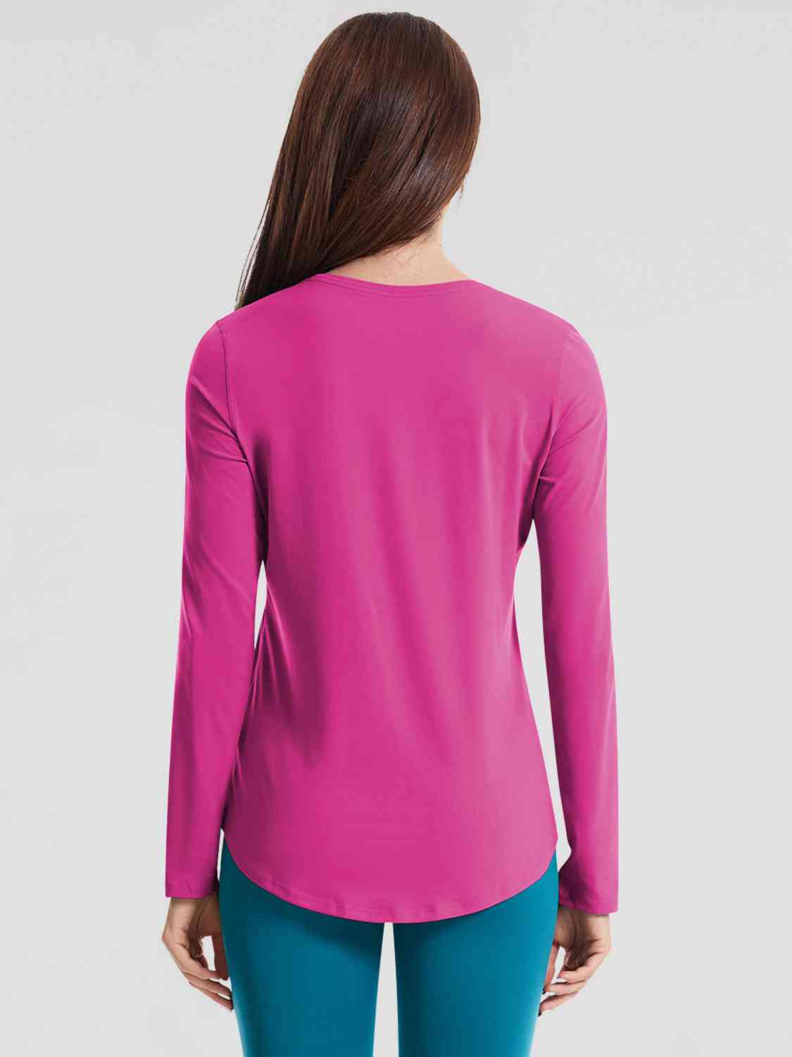 Round Neck Long Sleeve Sports Top