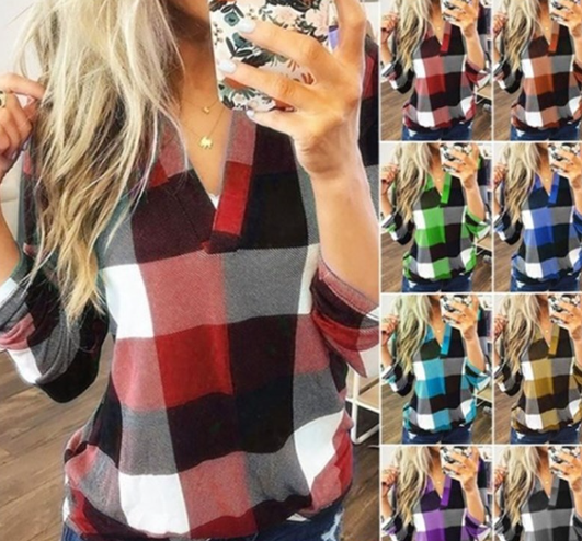 Plaid Blouse