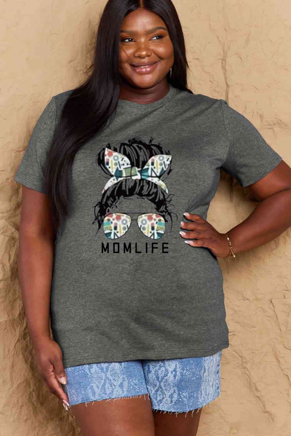 Simply Love Full Size MOM LIFE Graphic Cotton T-Shirt