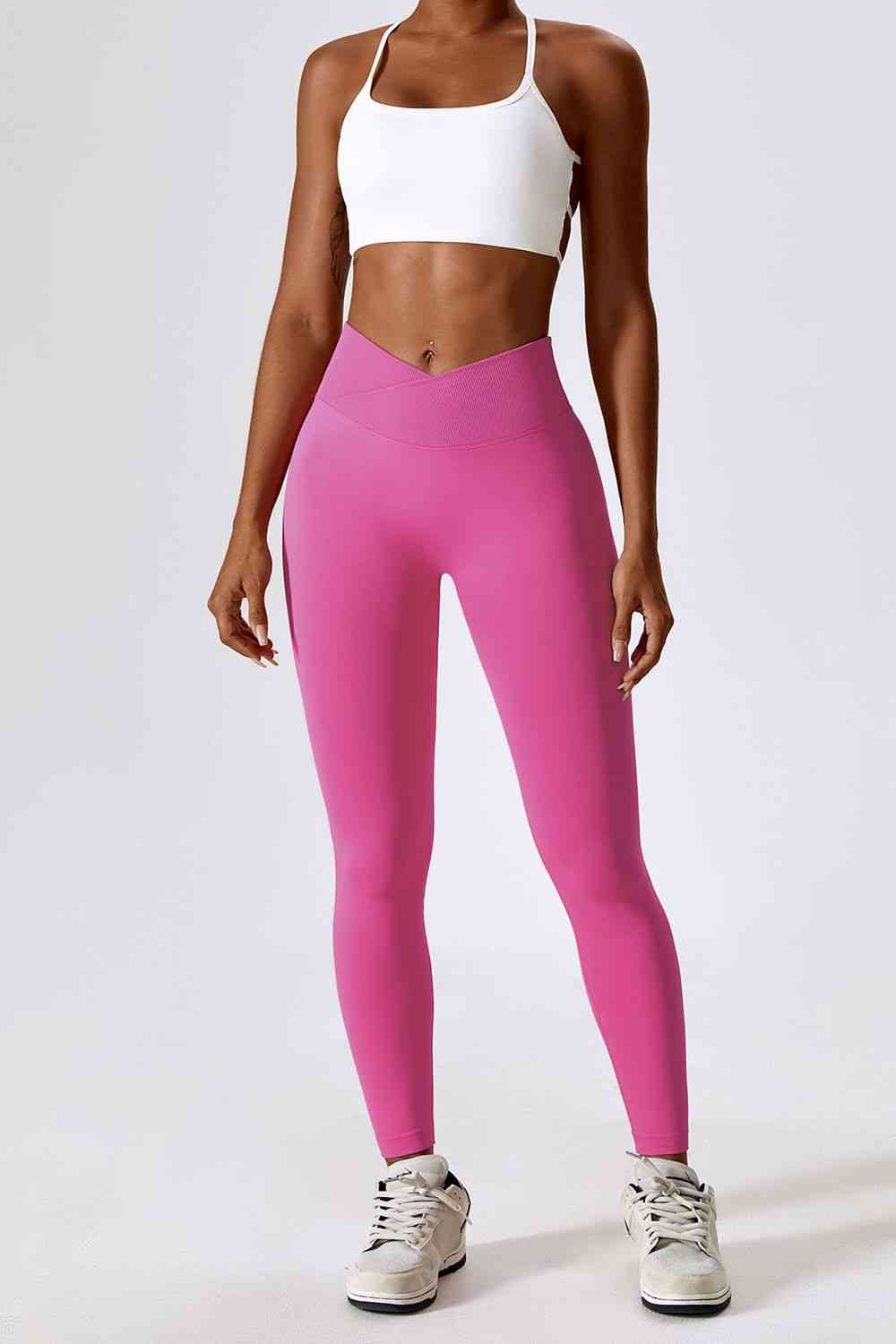 Slim Fit Wide Waistband Sports Leggings