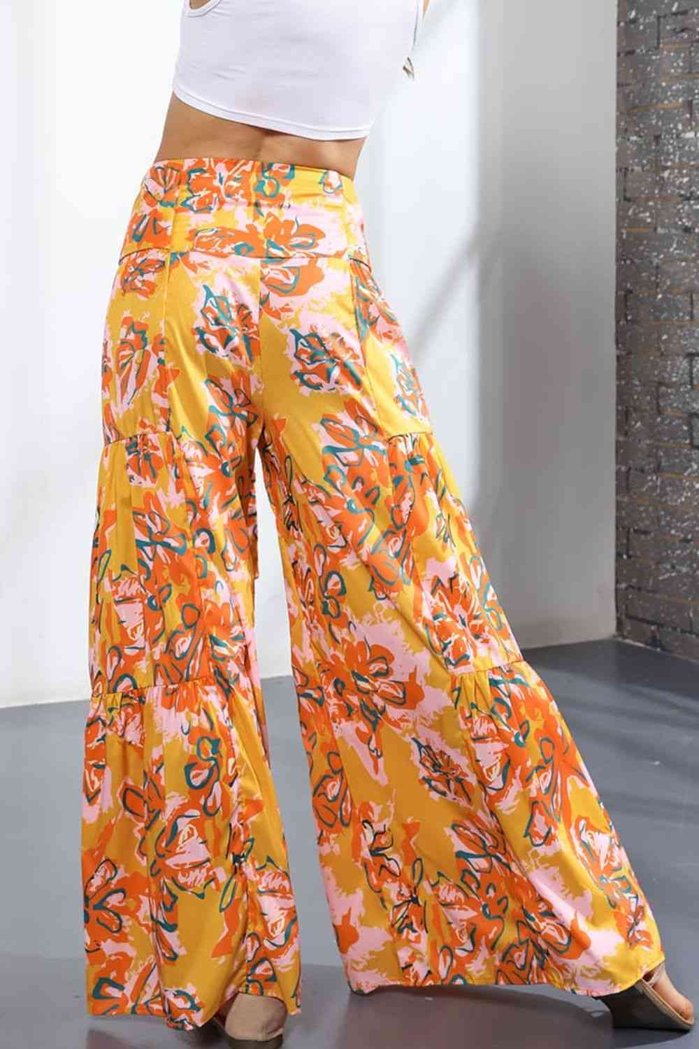 Printed High-Rise Tied Culottes