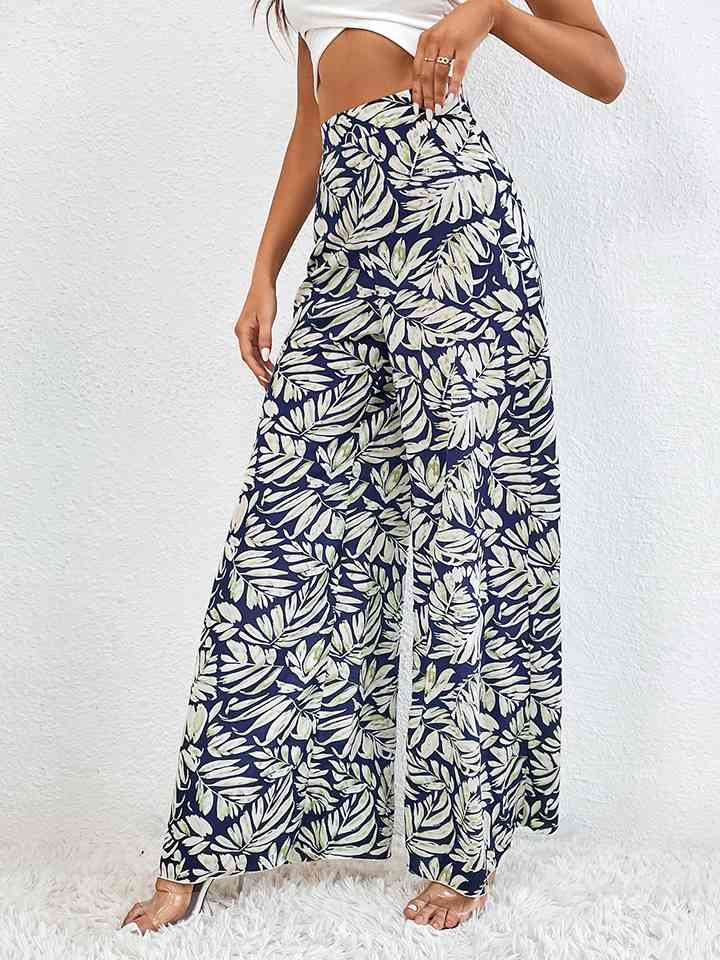 Printed Wide Leg Pants