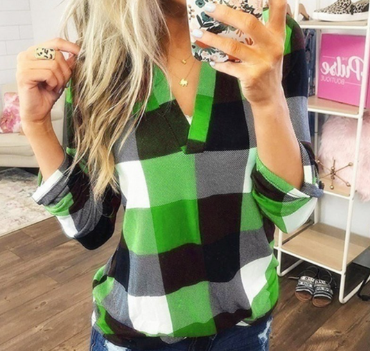 Plaid Blouse