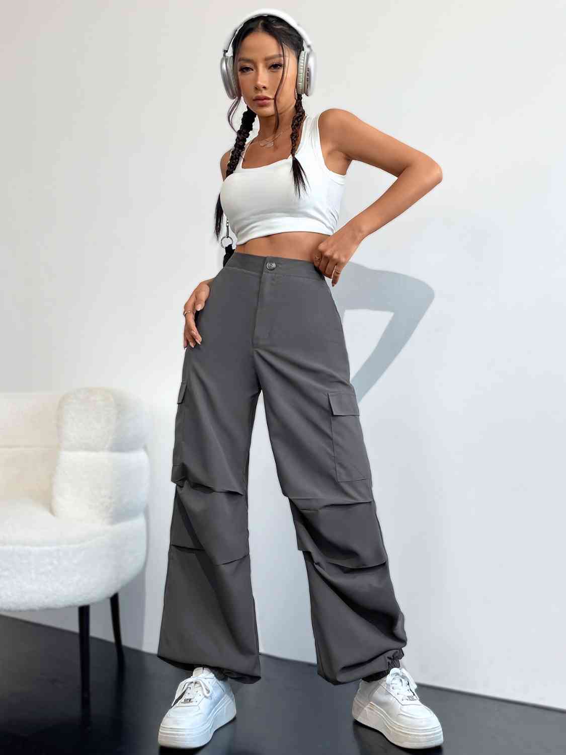 High Waist Cargo Pants