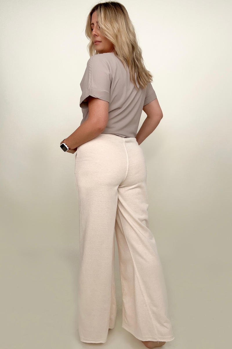 Mineral Washed  Drawstring Retro Wide Leg Pants