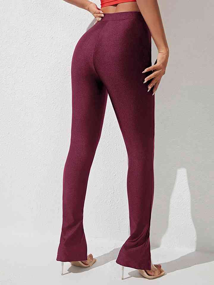 High Waist Slit Pants