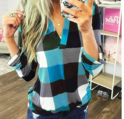 Plaid Blouse