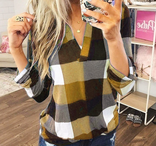 Plaid Blouse